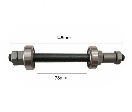 Eixo para Cubo Traseiro 145mm x 73mm com Rolamento
