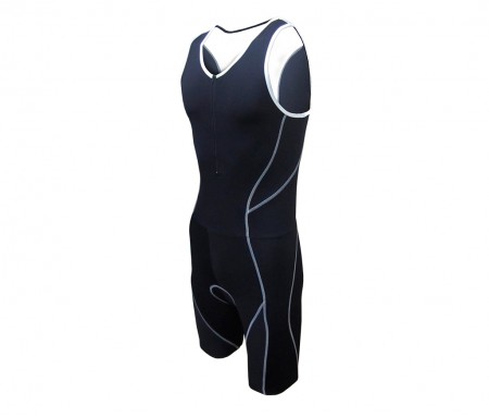 Macaquinho de Triathlon Pró Masculino Penks Preto e Branco