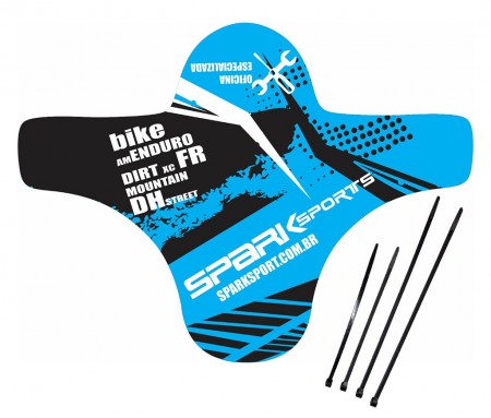 Paralama Bike Dianteiro Spark Sports Plástico Azul