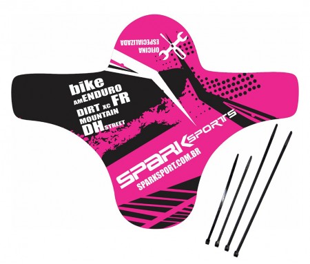 Paralama Bike Dianteiro Spark Sports Plástico Rosa