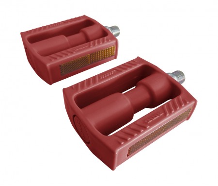 Pedal Mirim com Refletor Sueco 1/2" Vermelho